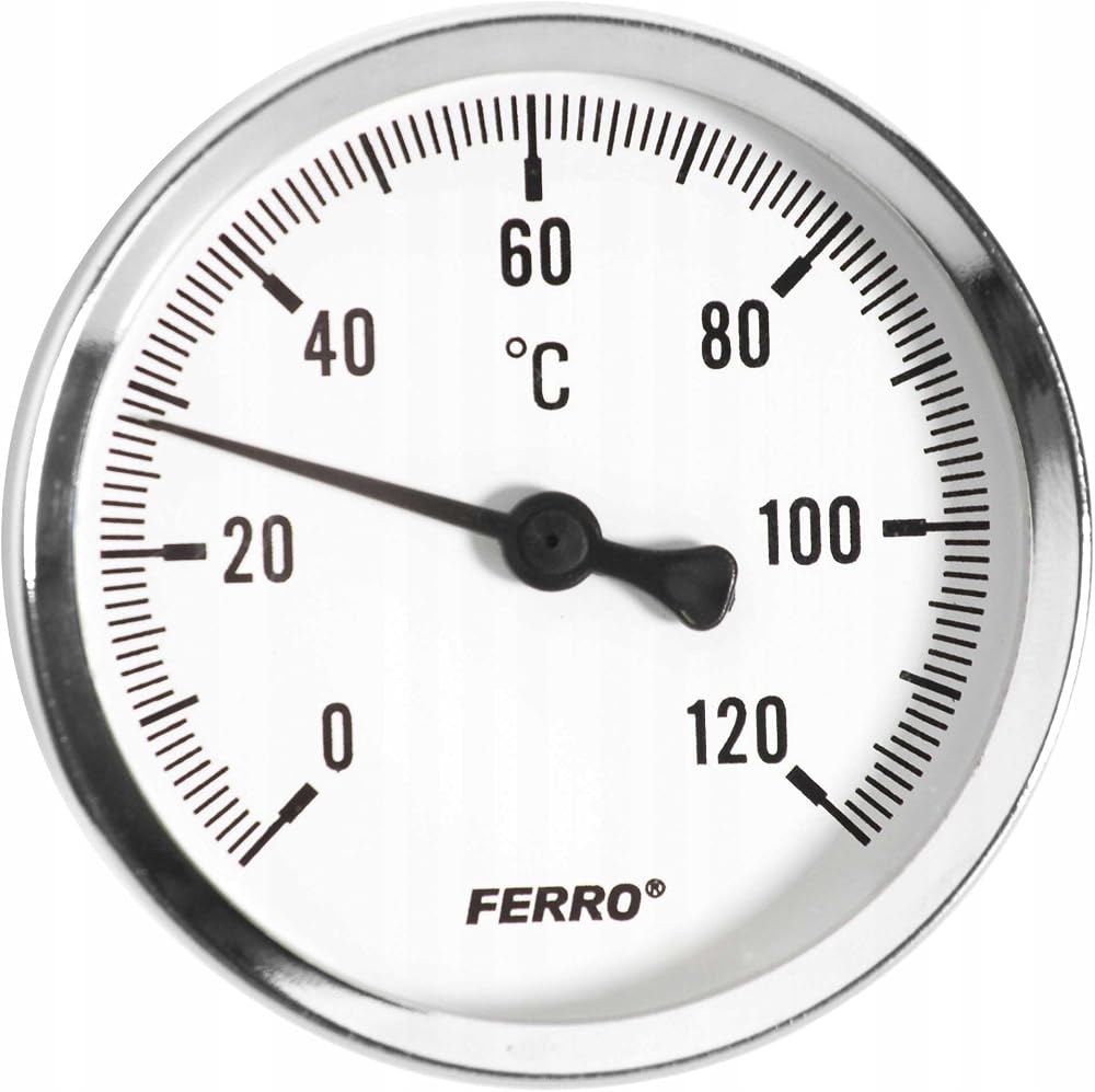 PLUMBING4HOME 63mm Water Oil Temp Gauge 120C 1/2" Rear Entry Thermometer