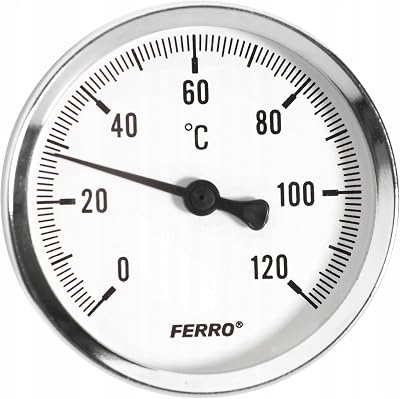PLUMBING4HOME 63mm Water Oil Temp Gauge 120C 1/2" Rear Entry Thermometer