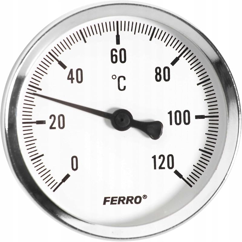 PLUMBING4HOME 63mm Water Oil Temp Gauge 120C 1/2" Rear Entry Thermometer
