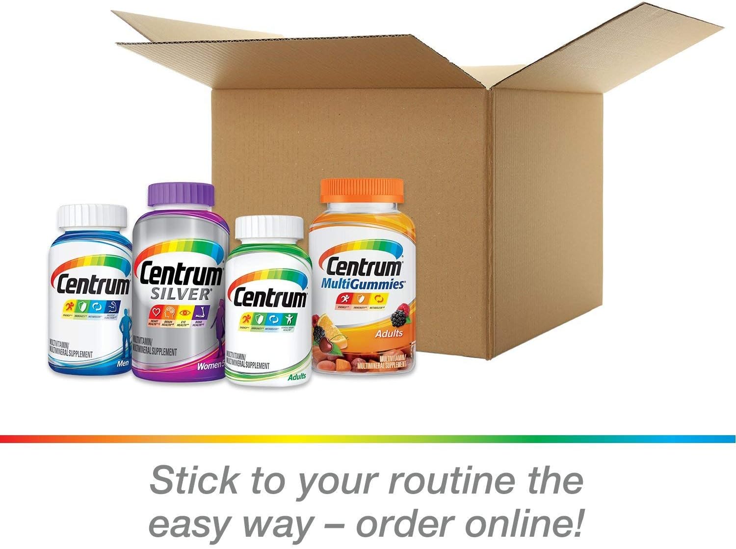 Centrum Silver Multivitamin for Women 50 Plus, Multivitamin/Multimineral Supplement with Vitamin D3, B Vitamins, Calcium and Antioxidants - 200 Count: Health & Personal Care