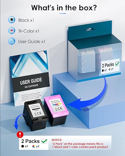 39% ⬇️ PRICE DROP ⬇️ .. (ad)  Discounts may change/expire at any time. February2026 67XL Ink Cartridges Black Color Combo Pack, Compatible for HP Ink 67, Compatible for DeskJet 2855e 2755e