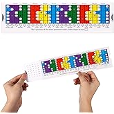 Guitar Scales Sliding Ruler, 11x3.15in Guitar Practice Learning Chord Scales Chart Pentatonic Sliding Ruler Guitar Chord Trai