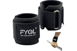 FYGL Weightlifting-Wrist-Wraps - Neoprene Padding for Enhanced Grip and Support in Powerlifting, Weight Lifting and Deadlift