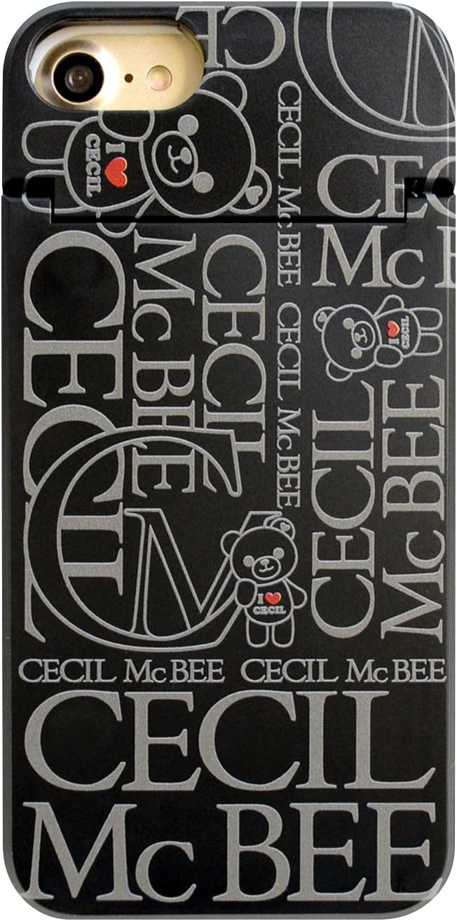 Amazon Iphone8 Iphone7 6s 6兼用 Cecil Mcbee ミラーケース セシルマクビー Iphone ケース アイフォン Logo Black ケース カバー 通販