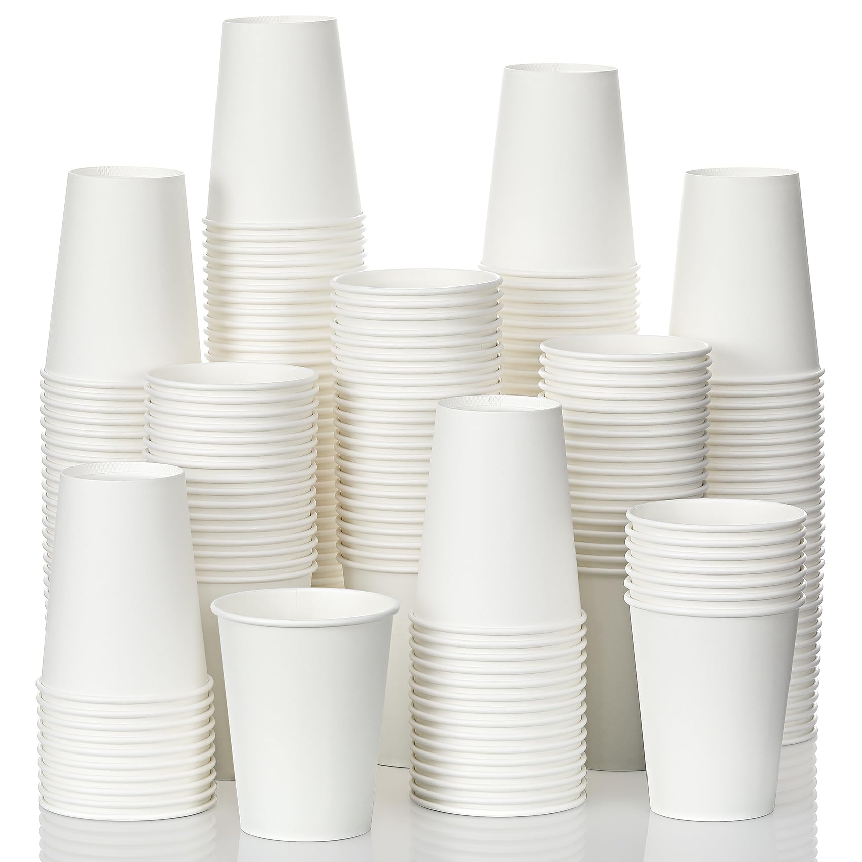 Photo 1 of ***FACTORY SEALED***AOZITA 1200 Pack 12 oz Disposable Paper Coffee Cups, White Paper Hot/Cold Beverage Drinking Cup for Water, Juice, Coffee, Tea