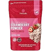 Herbaila Freeze Dried Strawberry Powder 1lb, No Sugar Added - Pure All Natural Strawberry Powder for Baking, Freeze Dried Strawberries Powder for Flavoring. Non GMO, Gluten Free, Made in The USA