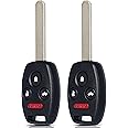 Key Fob Remote Replacement Fits for Accord 2003 2004 2005 2006 2007/Element 2010 OUCG8D-380H-A Keyless Entry Remote Control 35118-SDA-A11 46CHIP (PCF7936) (Pack of 2)