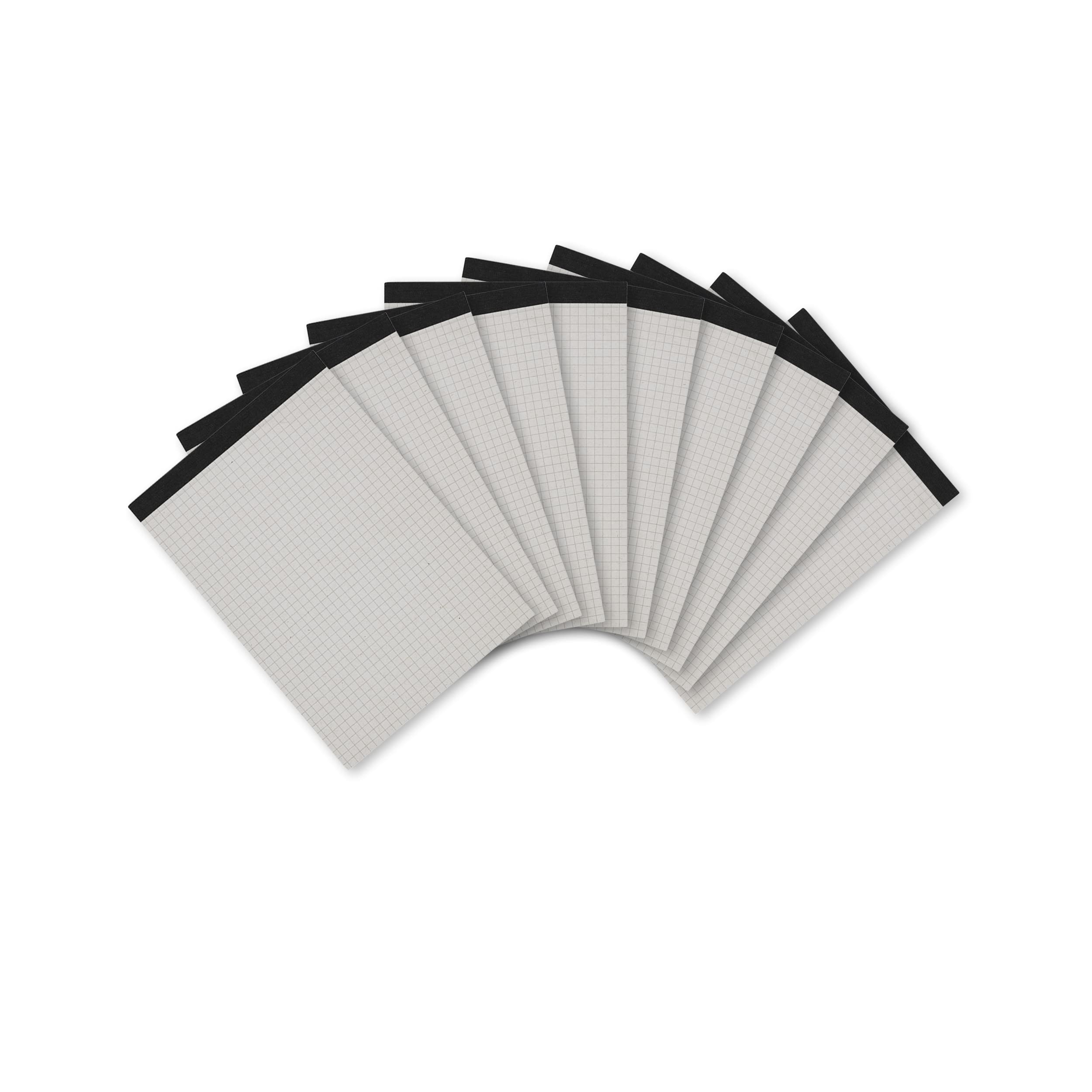 Landre 100050283 DIN A4 Notepad Without Cover Sheet, 50 Perforated Pages of Squared 60 GSM Recycled Paper [Pack of 10] Notepad "Recycling" Without Cover, DIN A5, 50 Pages, Chequered