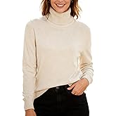 DAIMIDY Women's Turtleneck Sweater Long Sleeve Cotton Modal Pullover Tops Fall Winter Outfits