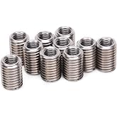 10Pcs M12 to M8 Thread Reducer Nuts, Stainless Steel Repair Sleeve M8 Female Thread M12 Male Thread Conversion Kit Suitable for for Plumbing Connections Compressed Air Hydraulic Automobile