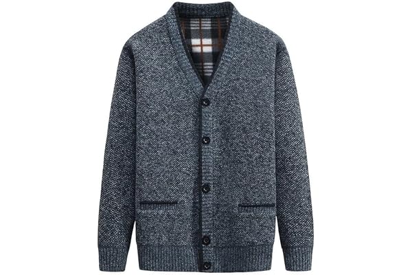 yuyungongsi Mens Cardigan Sweaters with Buttons Classic Men Sweater Pockets v Neck Men's Knitted Cardigans