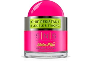 SNS HEALTHY NATURAL NAILS SNS Nail Dip Powder, Gelous Color Dipping Powder - Miracle Garden (Pink/Fuchsia, Cream) - Long-Lasting Dip Nail Color Dip Nail Color Lasts 14 Days - Low Odor & No UV Lamp Needed - 1 Oz