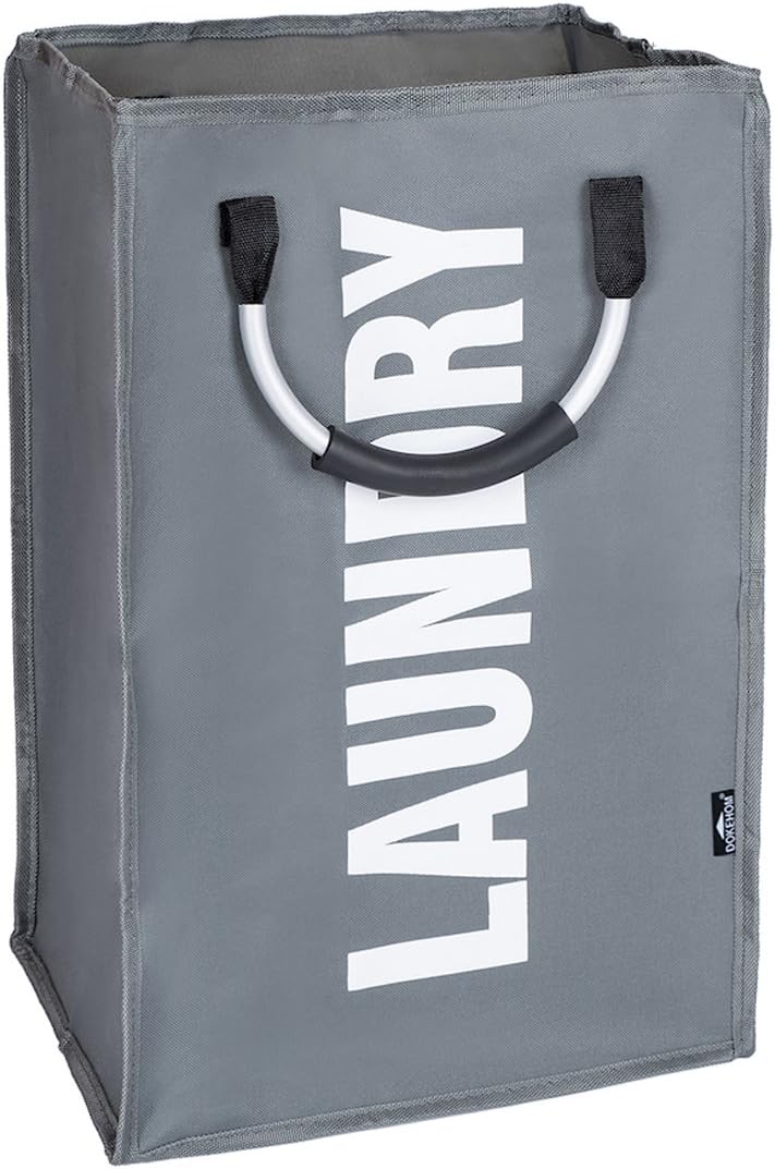 DOKEHOM Single Laundry Bag, Large Foldable Laundry Basket, Collapisable Laundry Hamper, Folding