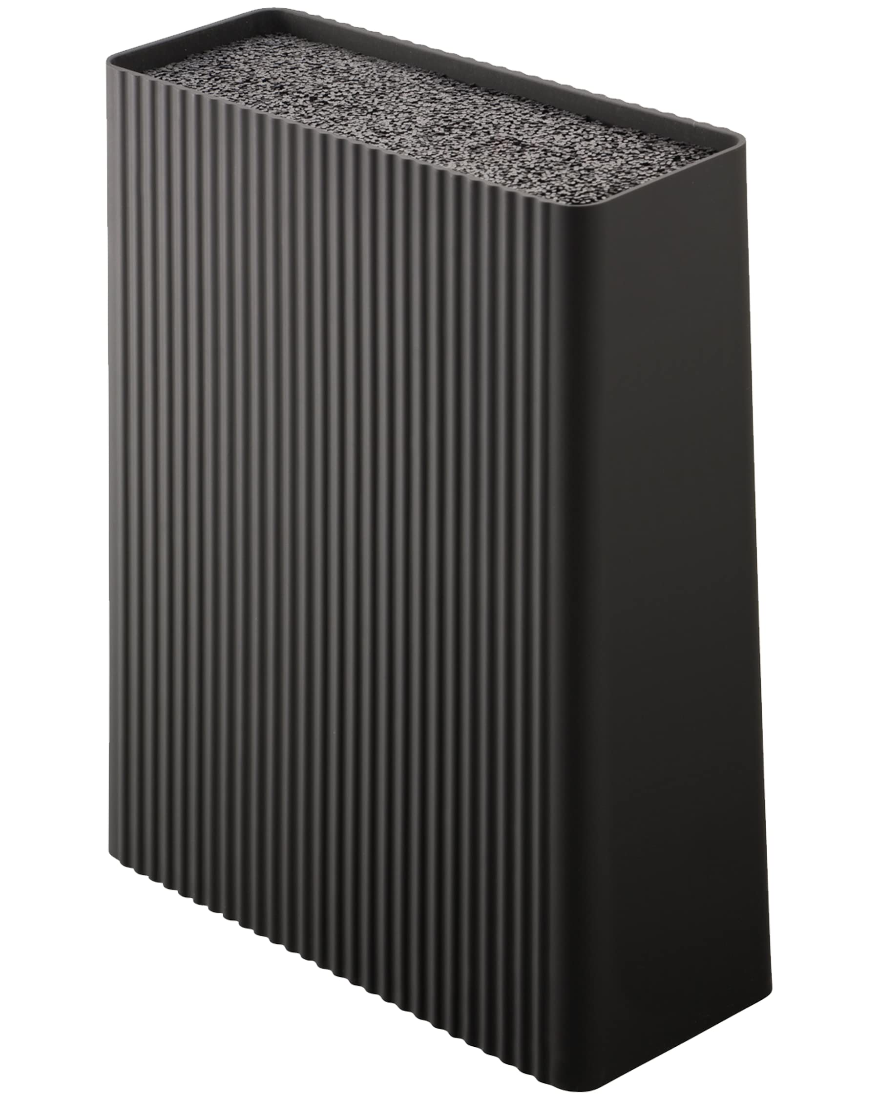 Taylors Eye Witness Empty Knife Block Universal Holder - Stores 8 Kitchen Knives or Scissors, max 8”/20cm Long. Black Soft Touch Finish. Simple and Elegant Design, for Any Worktop. 5 Yr Guarantee.