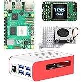 iRasptek Basic kit for Raspberry Pi 5 RAM 1GB with Pi5 Case and Active Cooler
