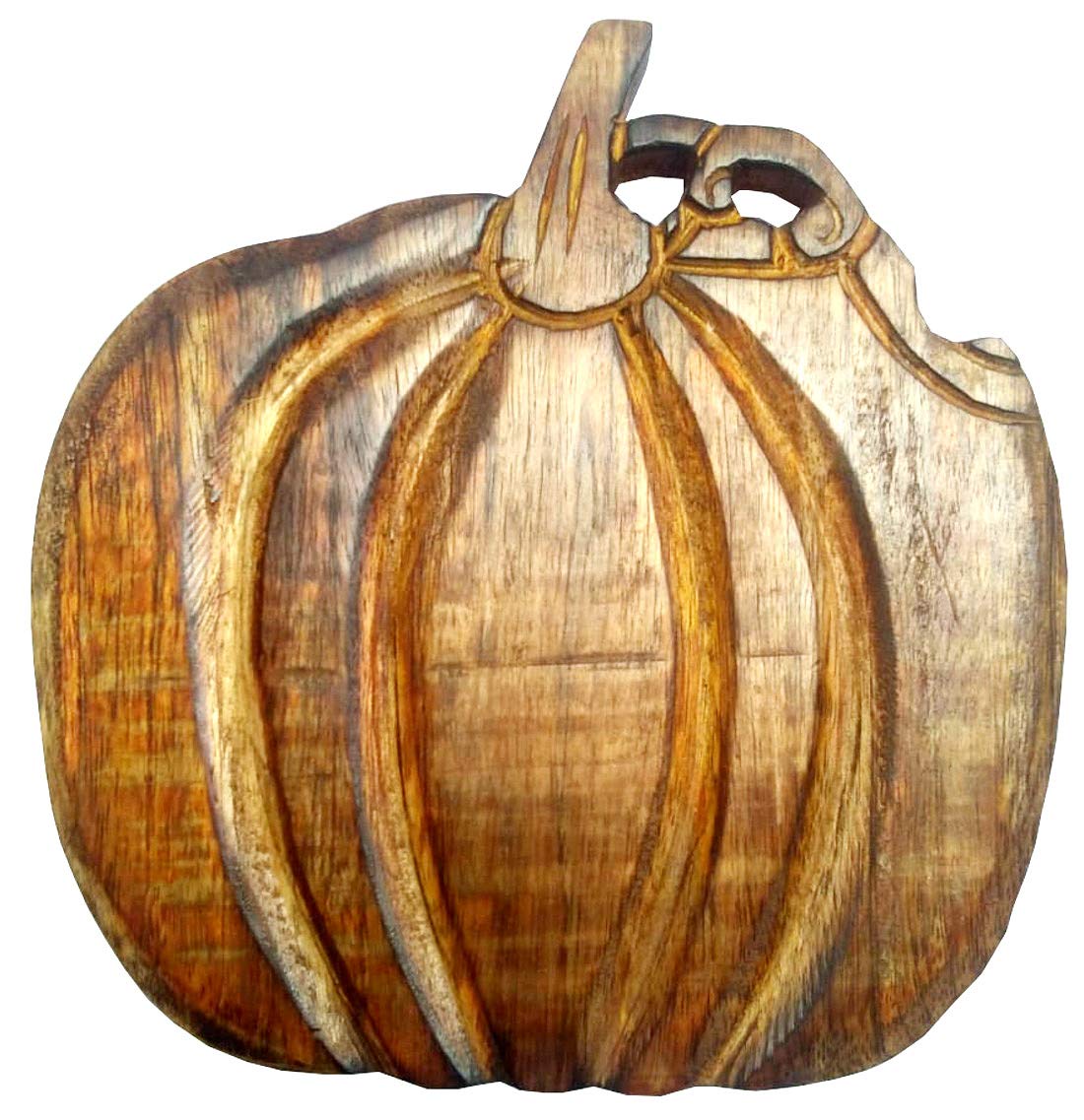 Purpledip Wooden Trivet 'Halloween Pumpkin': Coaster Hot Pad Mat Wall Hanging Wall Panel Decor (11989)