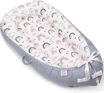 EAQ Baby Nest Pod for Newborn 0-12 Months 100% Cotton Travel Sleep