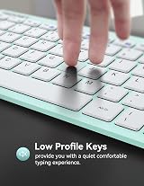 TECKNET 2.4G Wireless Keyboard UK Layout Compact Silent 12 Months Battery view 4
