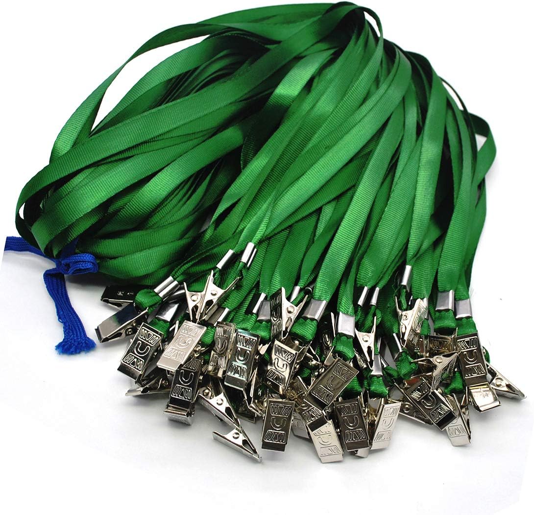 Bird Fiy Green Lanyards Clip 50 Pack 17" Lanyard with Clip Badge Lanyard Bulk Neck Flat lanyards for Badge Holders - Image 5