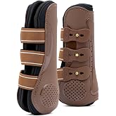 Jeffers Equine Uniquely English Tendon Boots - Open Front Horse Boots, Training Equipment, Protective Gear &amp; Leg Protection for Jumping, Dressage, Training &amp; Travel