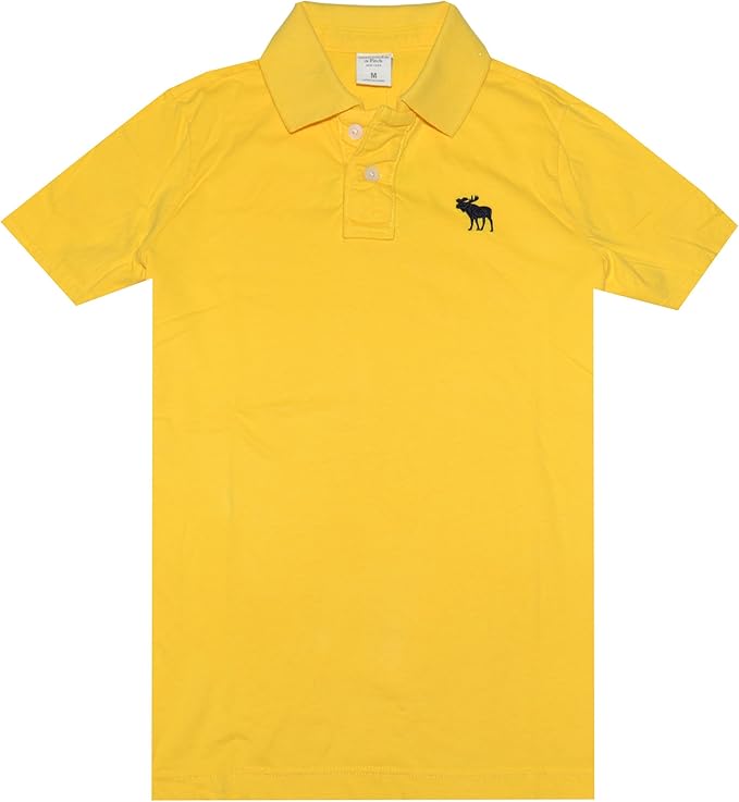 Abercrombie & Fitch Men Big Moose Logo Polo Tshirt (XL, Yellow