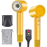 Rizzdeek Ionic Hair Dryer, 500M Negative Ions UP 160,000 RPM High-Speed Brushless Blow Dryer for Frizz-Free Shine, Fast Drying Intelligent Thermo-Control, Lightweight Dryer with Magnetic Nozzle
