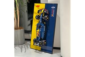 iLuane Display Wallboard for Lego Technic Oracle Red Bull Racing RB20 F1 Car 42206, Adult Collectibles Wall Mount, Home or Office Décor, Two-Tone (No Car Included)