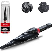 Toolant Gigantic Step Drill Bit – 1/4 To 2-1/2 Inch Step Size, Titanium Coated