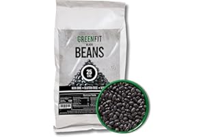 Greenfit Premium Black Beans - 25lbs Bulk Bag | Non-GMO, Gluten-Free, Vegan-Friendly | Premium Quality, Plant-Based Protein, Healthy & Versatile for Cooking & Meals