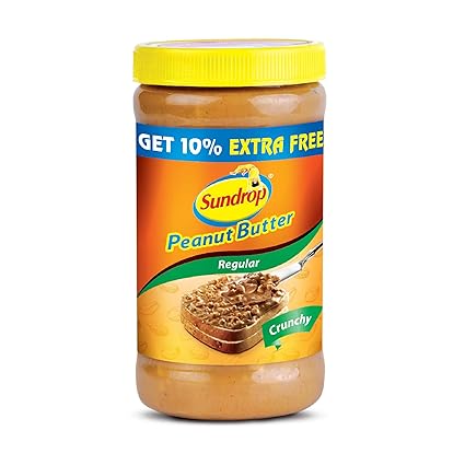 Sundrop Peanut Butter,Crunchy , 462g with Free 46g