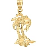 Jewels By Lux 10kt Yellow Gold Diamond-Cut Unisex Lobster Charm Pendant