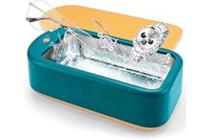 JUZUXI 640ml Ultrasonic Jewelry Cleaner, 40W Sonic Jewelry Cleaner Machine for Cleaning Dental Retainer, Ring,Eyeglasses,Watches,Silver Mouth Guards,Toothbrush