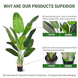 HAIHONG Artificial Bird of Paradise Plant, Fake