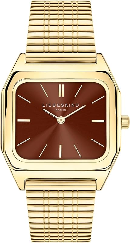 Berlin Femme Montre-Bracelet LT-0483-MQ Acier Inoxydable in IP Or am Edelstahlband