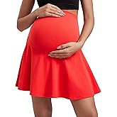 CRZ YOGA Butterluxe Maternity Flowy Tennis Skirts - High Waisted A Line Golf Athletic Casual Womens Pregnancy with Pockets