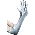BABEYOND Long Opera Party 1920s Satin Tea Party Gloves Costume Stretchy Adult Size Elbow Length
