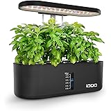 iDOO Hydroponics Growing System for Window Kitchen, 10Pods Indoor Herb Garden with Grow Light, Plants Germination Kit with Pu