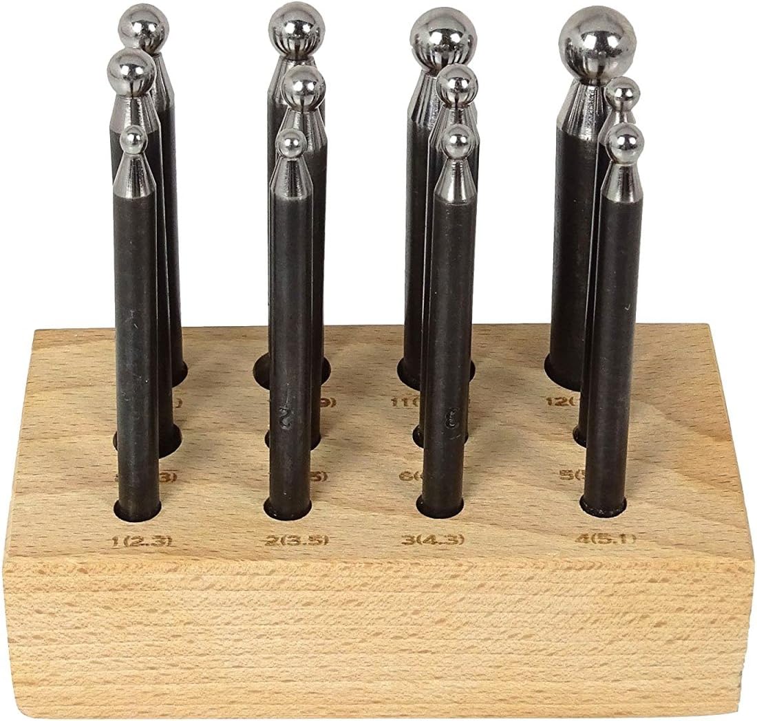 set di punzoni da lettere per metallo 12