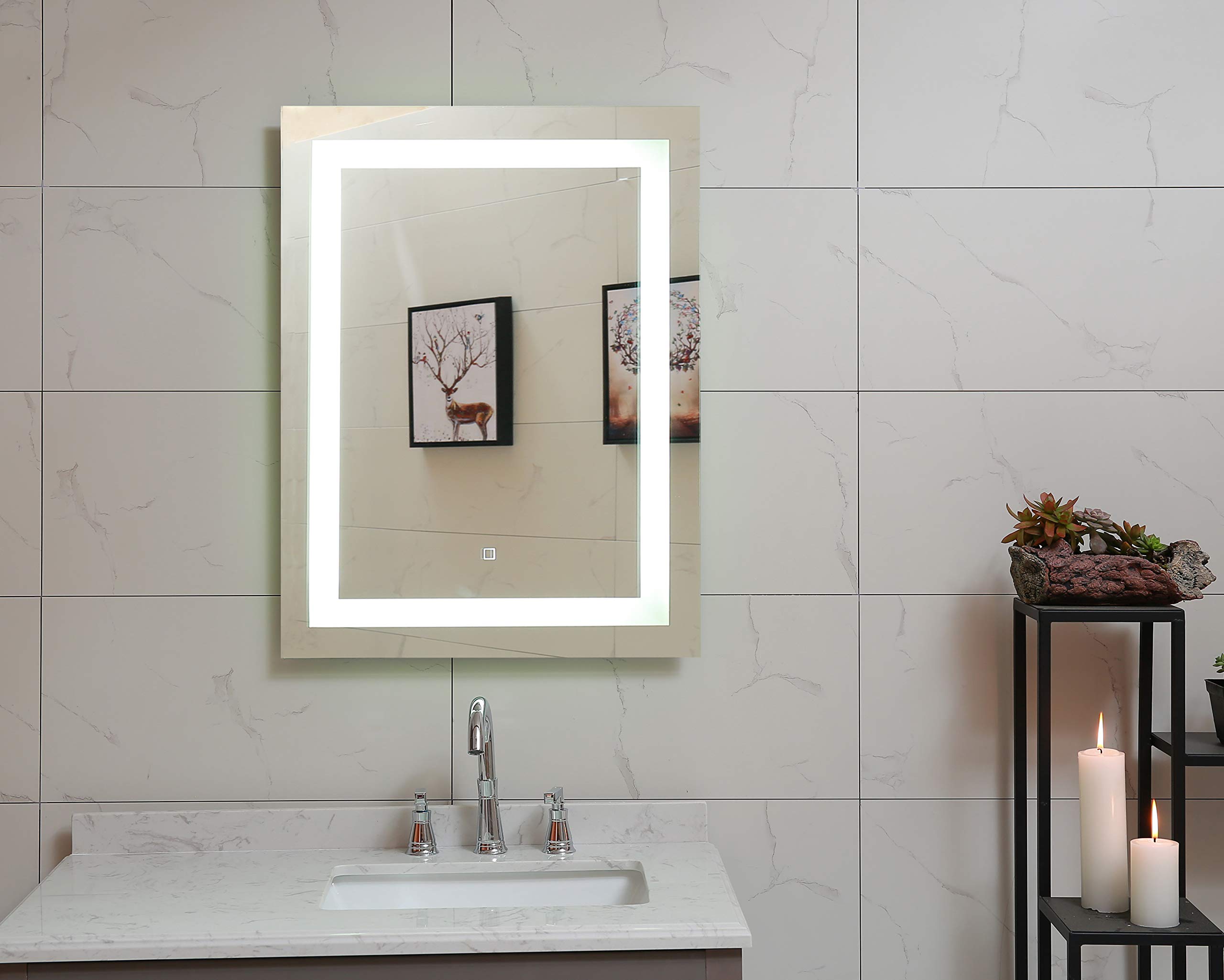 Galleon 24X36 Inch LED Lighted Bathroom Mirror With Dimmable Touch