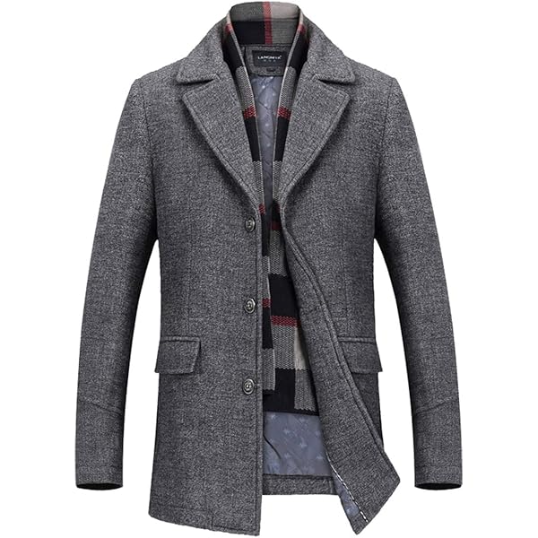 ジャケット・アウター Eaphi soft wool tailor coat gray Amazon.com: Women's Lapel Wool Coat Single Breasted Pea