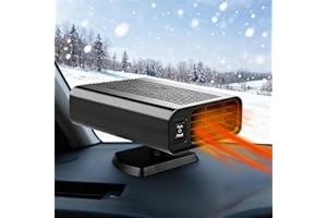 LEAFLAI Car Heater 150W Car Heaters for Vehicle: 2 in 1 Fast Heating Defrost Defogger 12V Car Heater that Plug in Cigarette Lighter