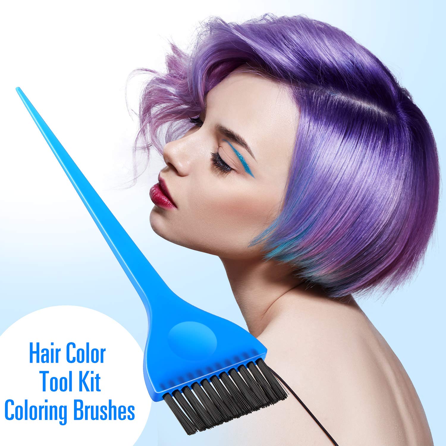 6 Pieces Hair Dye Color Brush Set, Hair Color Tool Kit Coloring Brushes Dye Applicator Hair Salon Tools for Students Women Salon Use Home DIY Dyeing, 6 Colors : Beauty
