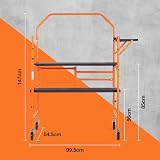 VonHaus Mobile Work Platform Portable Scaffold with Wheels 225kg Capacity view 6