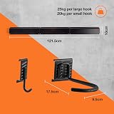 VonHaus Bike Wall Mounts 3-Bike Vertical Rack with 3 Hooks & 3 J Hooks view 6
