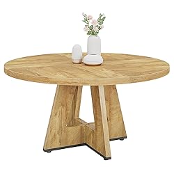 Tribesigns Round Dining Table Wood Kitchen Table