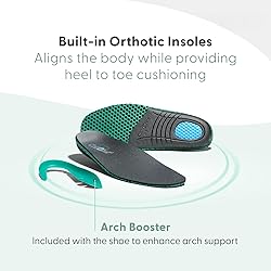 Orthofeet Women's Relay Sneaker, White, 6 Wide