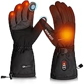 SNOW DEER Heated Gloves for Men Women - Rechargeable, Waterproof, Cut-Resistant with Touchscreen for Winter Outdoor Work Camping Warmer