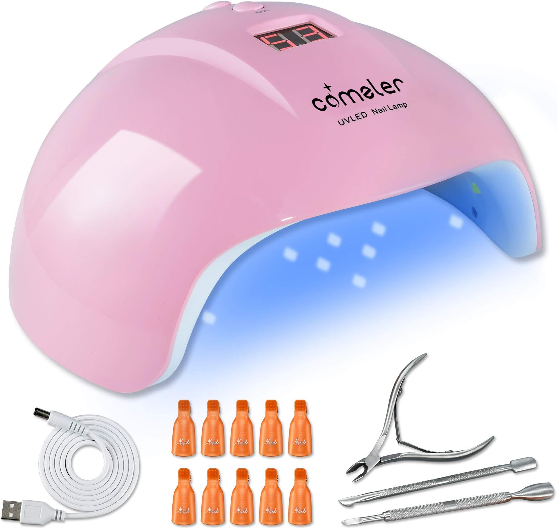 Comzler 24W Nail Dryer UV LED Nail Lamp, Gel Polish Light, UV Nail Light, Quick Dry Machine, Nail Polish Curing Gel