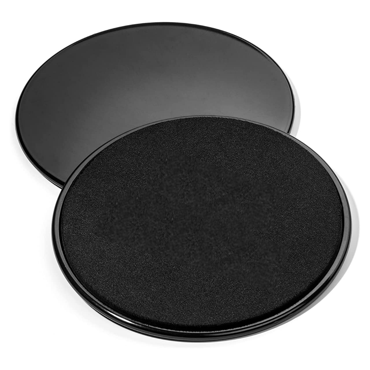 Glamza Gliding Discs – 2 Dual Sided Exercise Core Sliders for Hardwood Floor & Carpet – Ideal for Core Training, Fitness, Aerobics, CrossFit, Full Body Strength and Conditioning (Black)