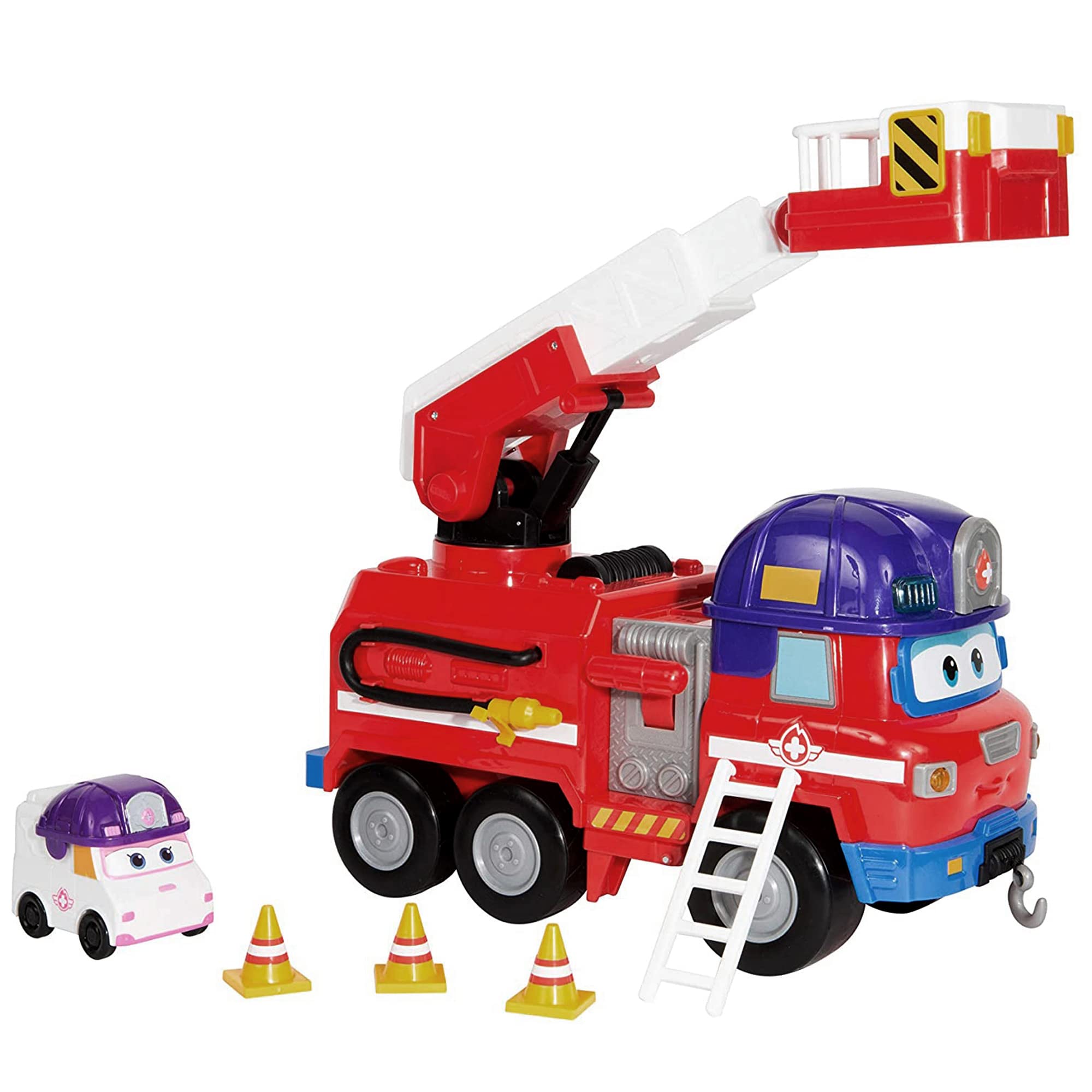 Super Wings Rescue Riders Playset Toy for 3+ Years Old Boys Girls Preschool Kids Multiple Play Modes Re-enacting the Original Scenes Hand-Eye Coordination